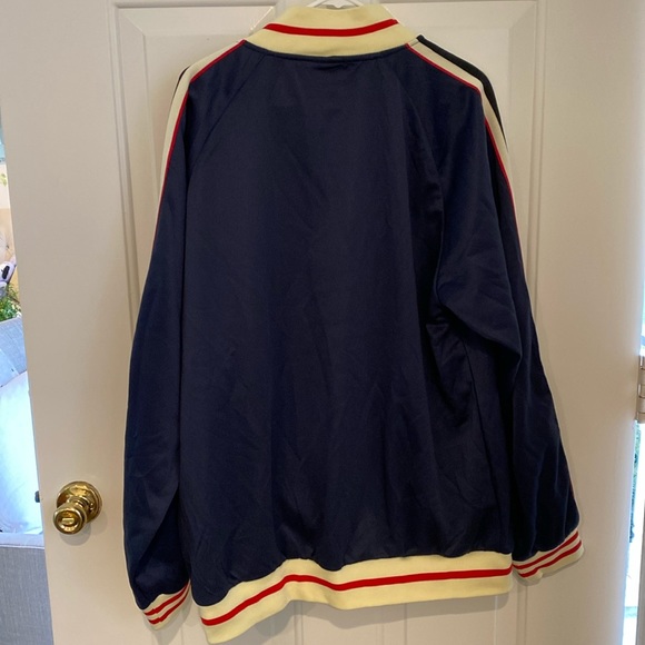Victorious Retro Style Tracksuit Jacket Navy Blue w/White and Red Trim Size 3XL - Picture 6 of 13